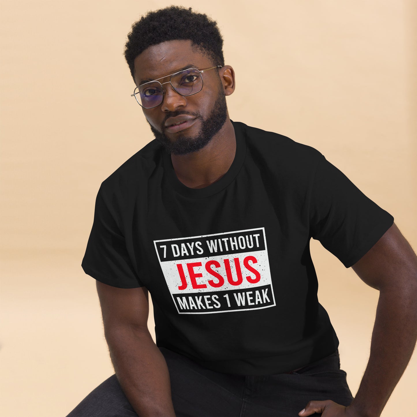 7 DAYS WITHOUT JESUS Men's classic tee
